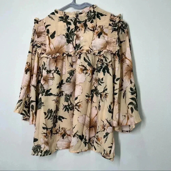 Happy x Nature Kate Hud Ruffle Floral Long Sleeve Size M - Picture 4 of 8